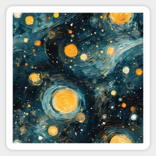 Van Gogh Starry Night Outer Space Pattern 12 Sticker